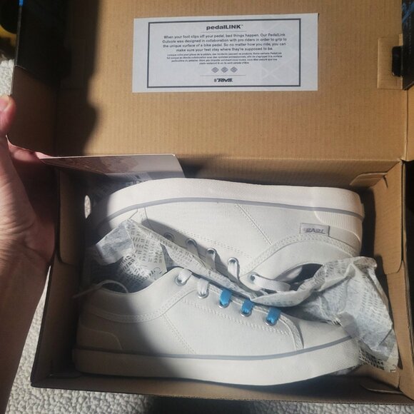 NIB! Teva Women's Freewheel Washed Canvas White Sneaker - Size 7 - Picture 10 of 14